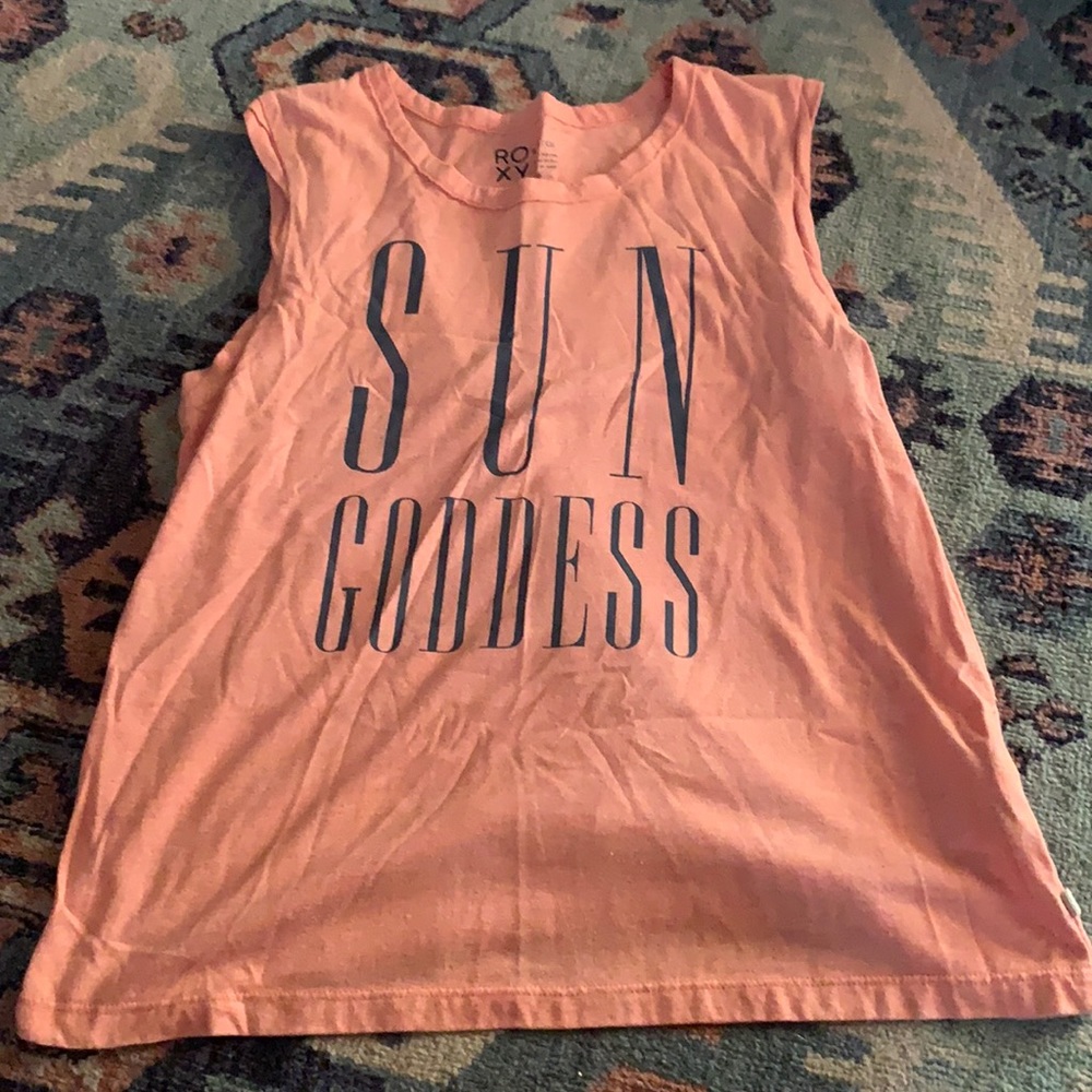 Roxy muscle tank top orange